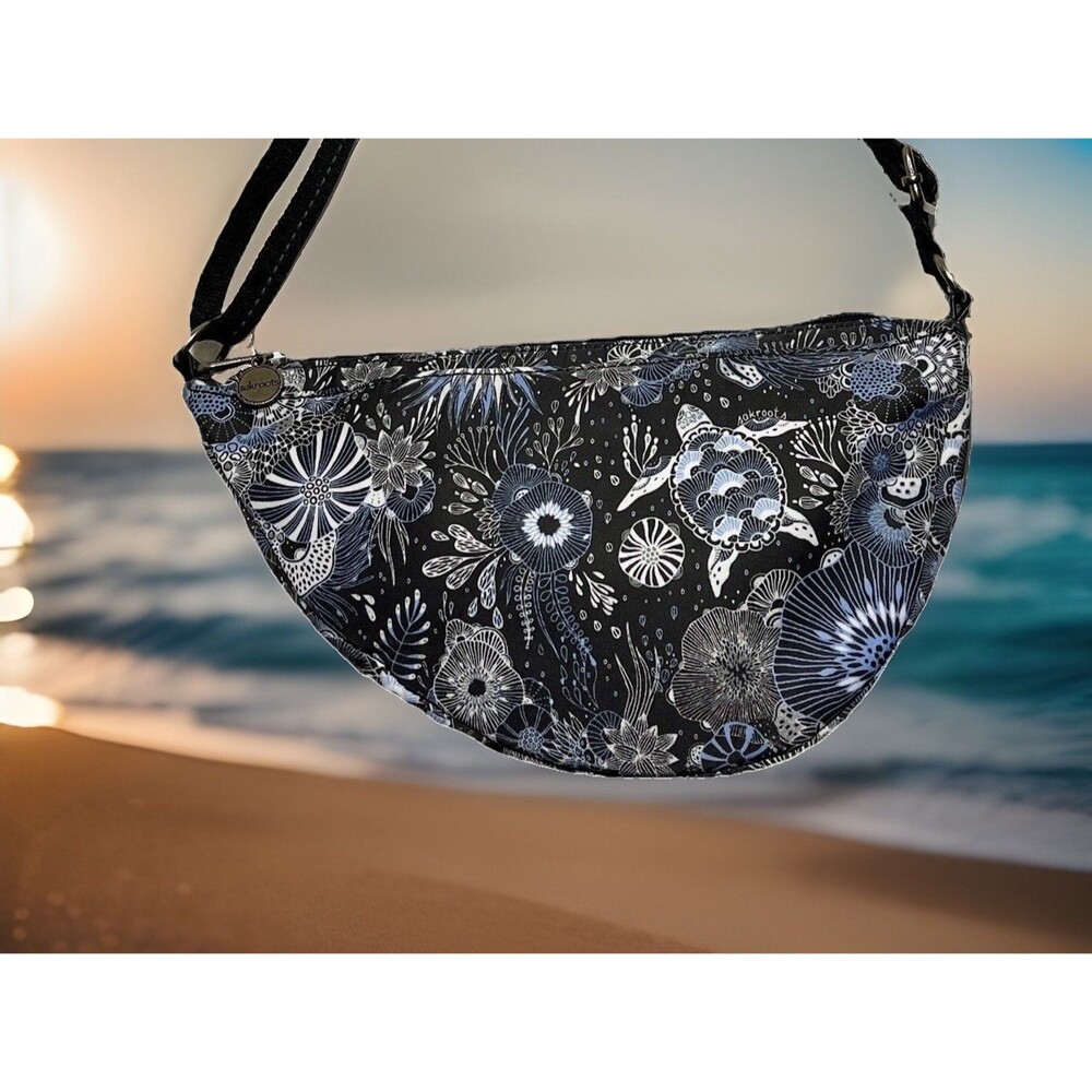 Sakroots Tess Sling Bag Midnight Seascape Turtle Adjustable Strap